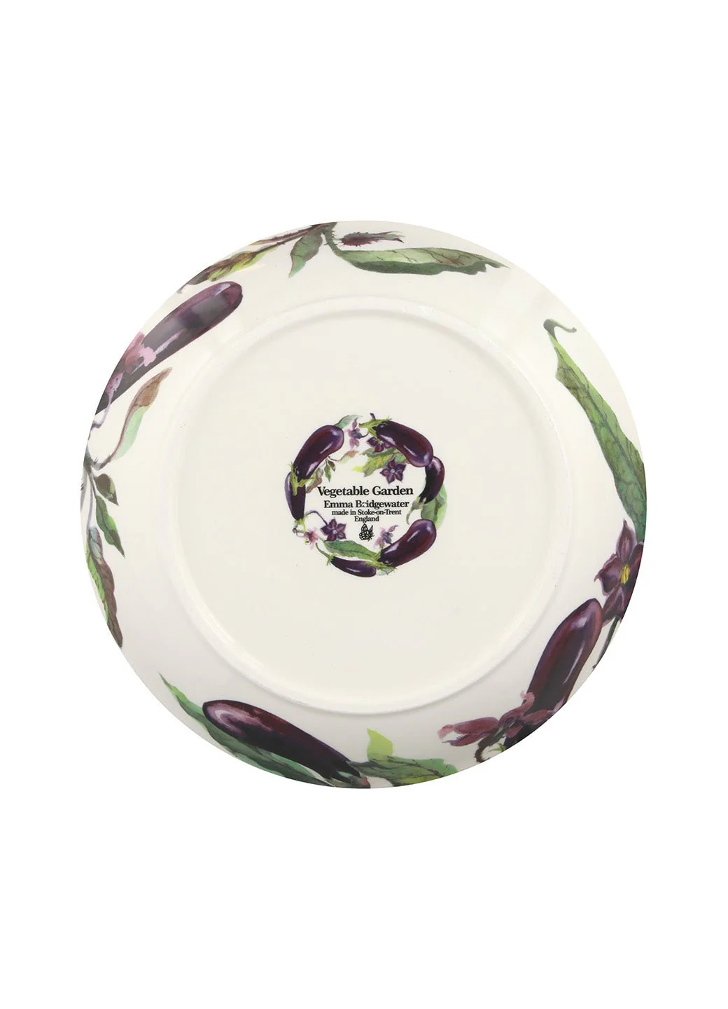 Aubergine & Flowers Medium Pasta Bowl - Image 4