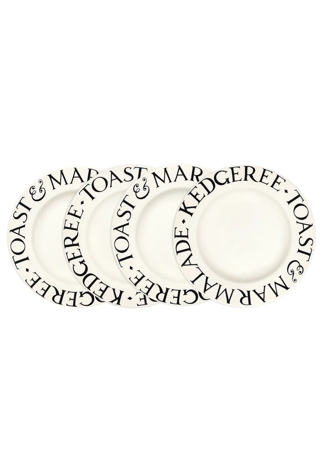 Black Toast Medium Dinner Plate, 8.5 Inch - Set of 4 - Image 2
