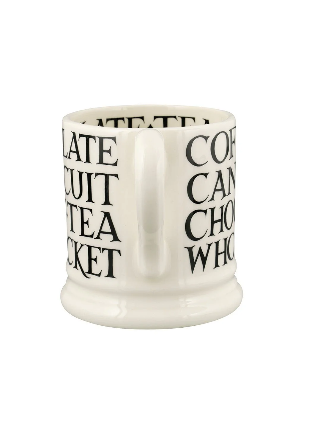 Black Toast All Over Writing 1/2 Pint Mug - Image 3