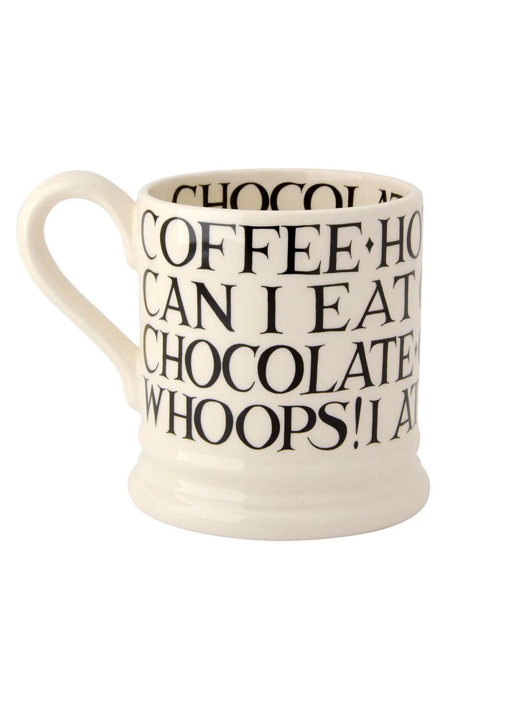Black Toast All Over Writing 1/2 Pint Mug - Image 4