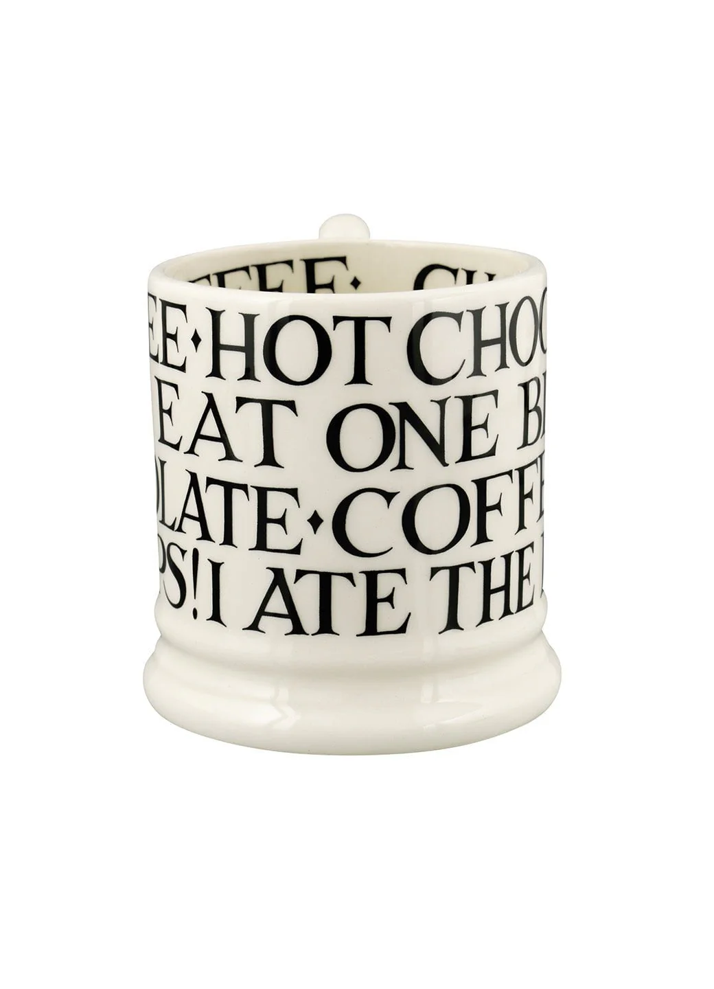 Black Toast All Over Writing 1/2 Pint Mug - Image 5