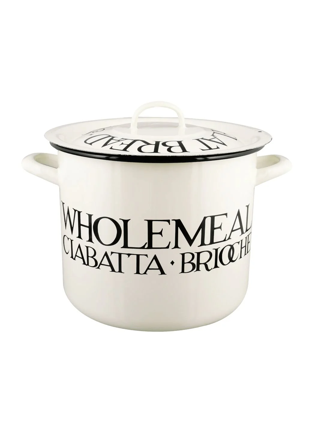 Black Toast Enamel Bread Bin - Image 3