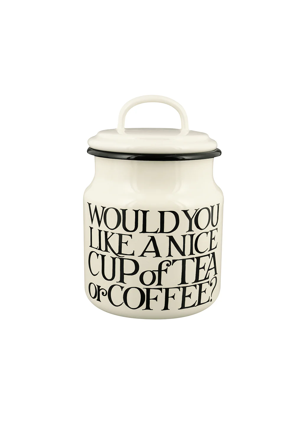 Black Toast Enamel Medium Storage Pot - Image 2