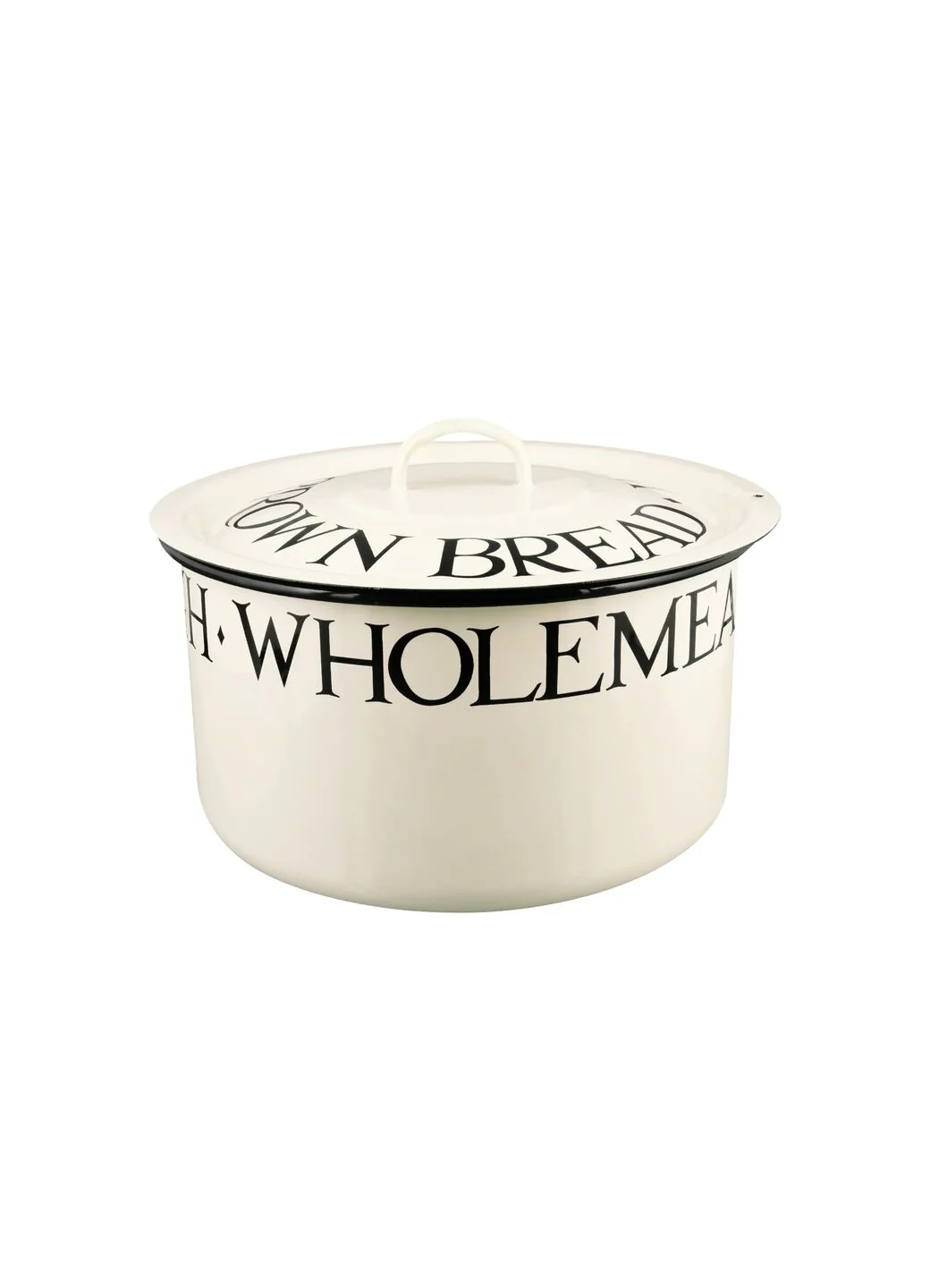 Black Toast Medium Enamel Bread Bin - Image 2