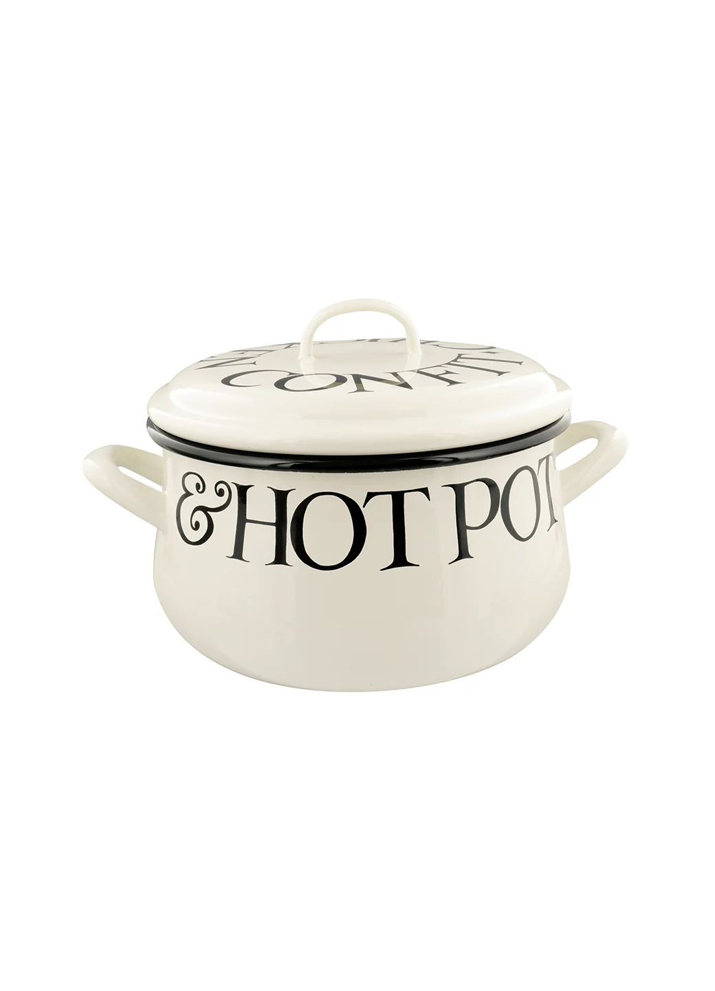 Black Toast Medium Enamel Cooking Pot - Image 4