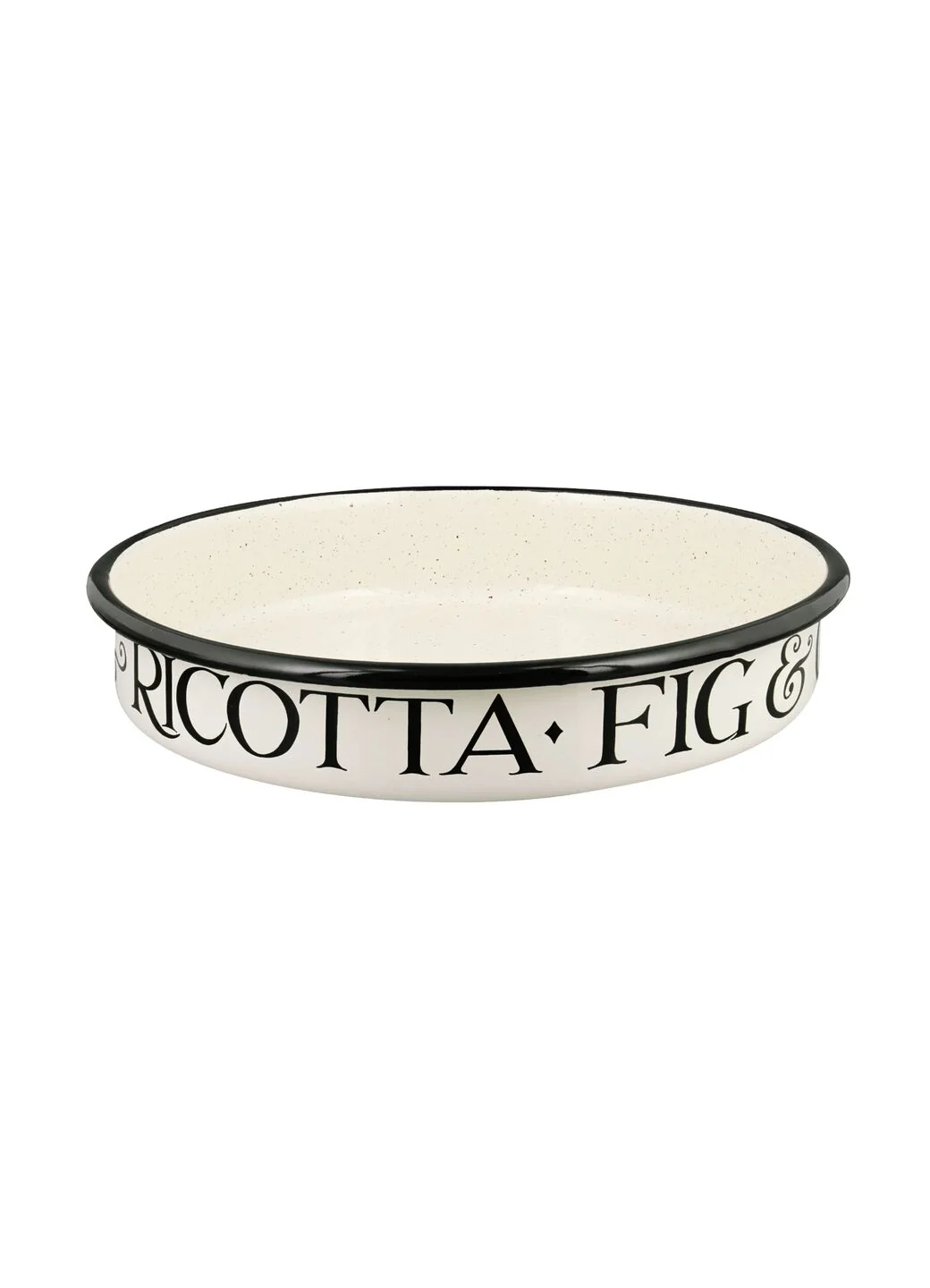 Black Toast Medium Summer Enamel Pie Dish - Image 3