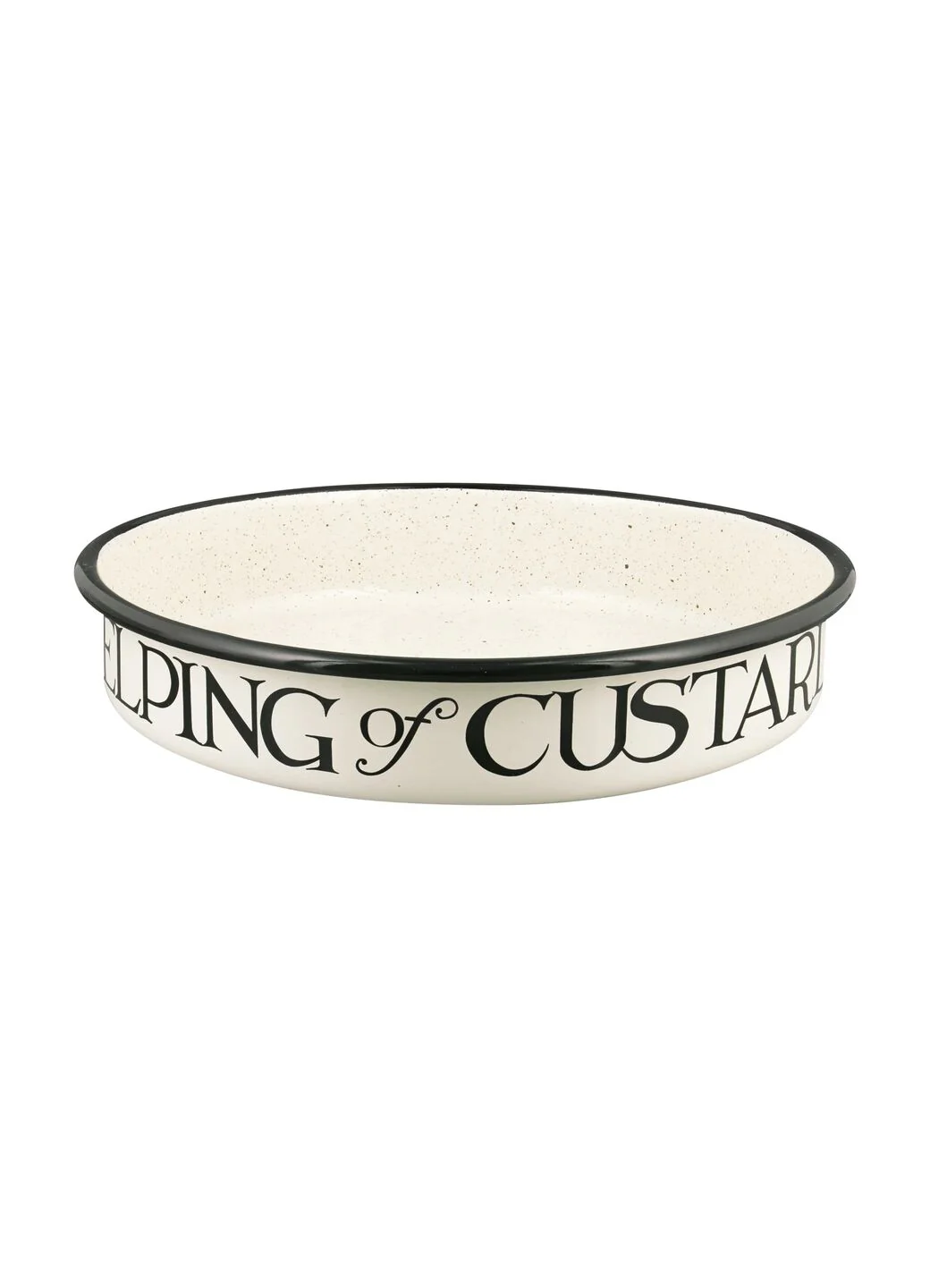 Black Toast  Medium Sweet Enamel Pie Dish - Image 2