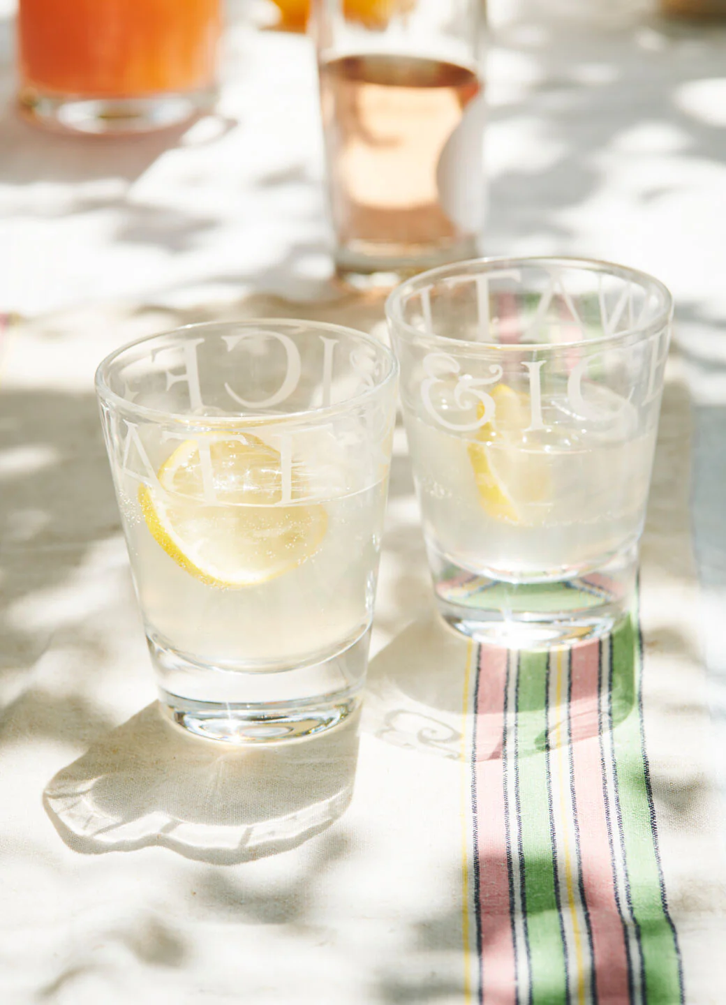 Black Toast Small Crystal Glass Tumbler Set of 2 - Image 2