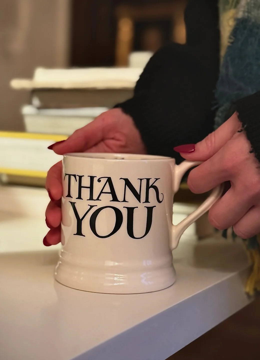 Black Toast Thank You 1/2 Pint Mug - Image 7