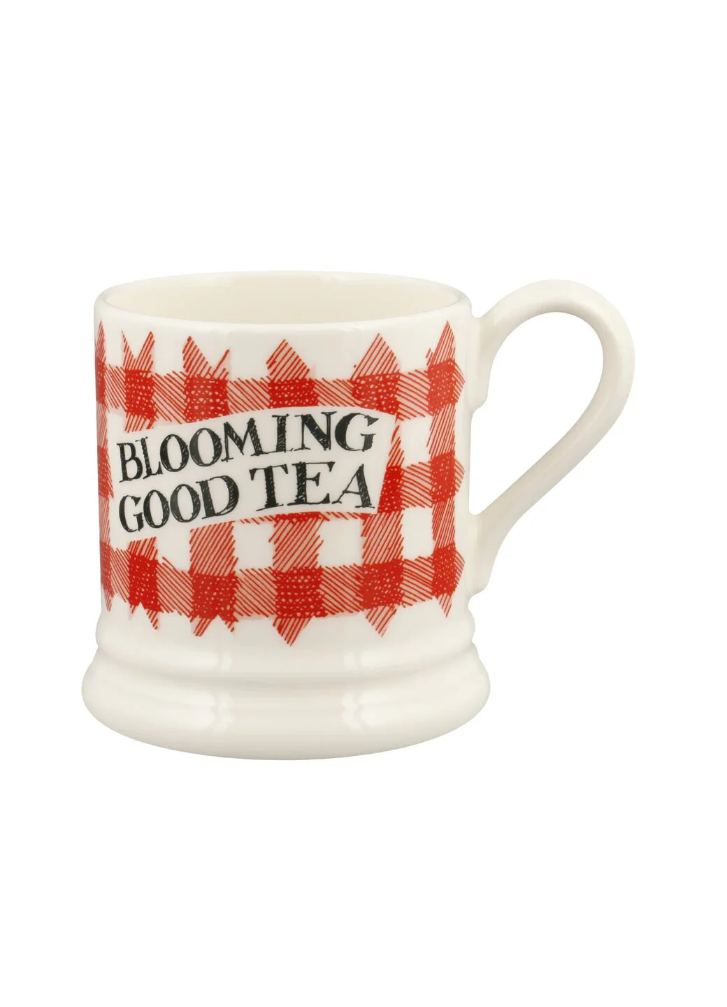 Red Gingham Blooming Good Tea 1/2 Pint Mug - Image 2