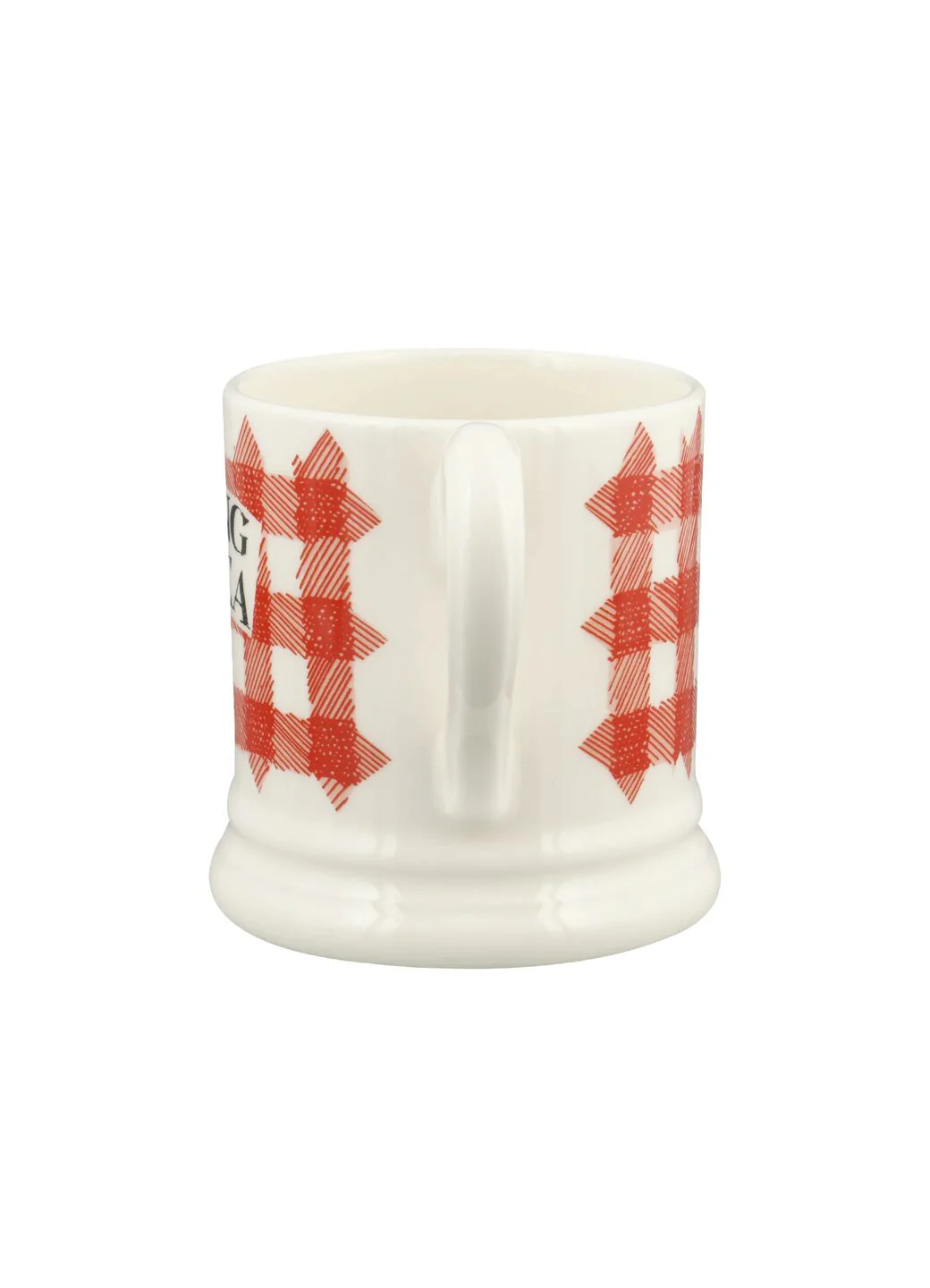 Red Gingham Blooming Good Tea 1/2 Pint Mug - Image 3