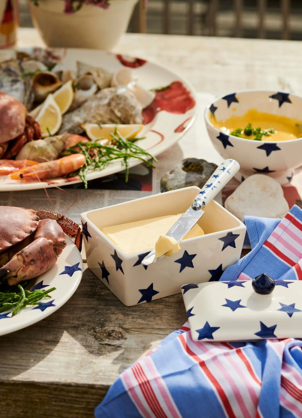 Blue Star Small Butter Dish - Image 7