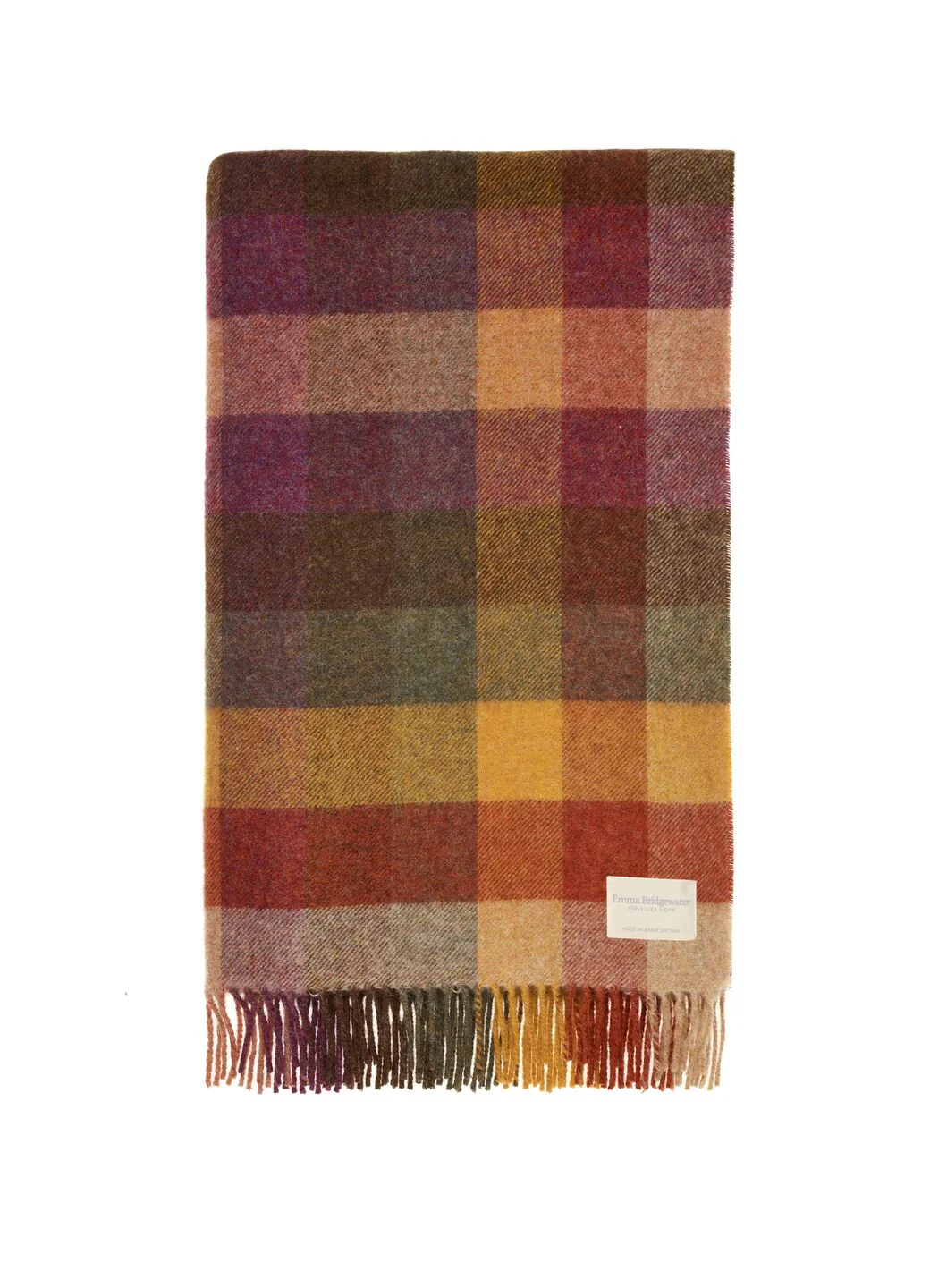 Brown Check Wool Throw 140Cm X 185Cm - Image 2