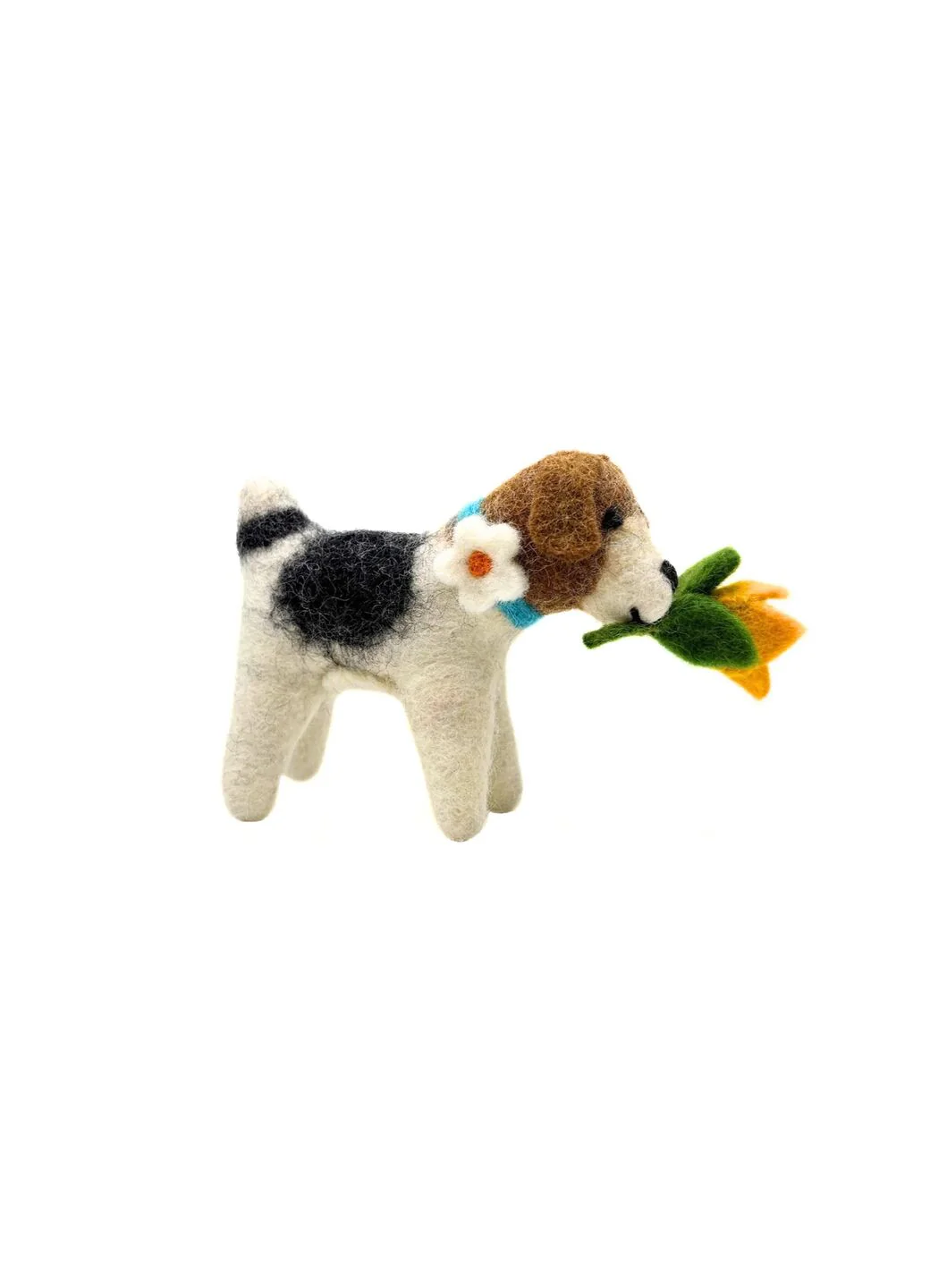 Dog With Daffodil Felt Decoration - Image 2