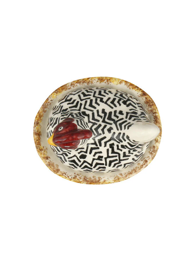 Handpainted Silver Small Hen On Nest - Image 5