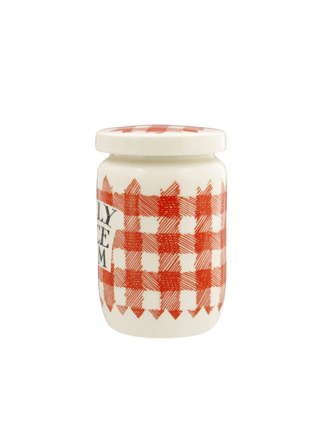 Red Gingham Jolly Nice Jam Medium Jam Jar With Lid - Image 3