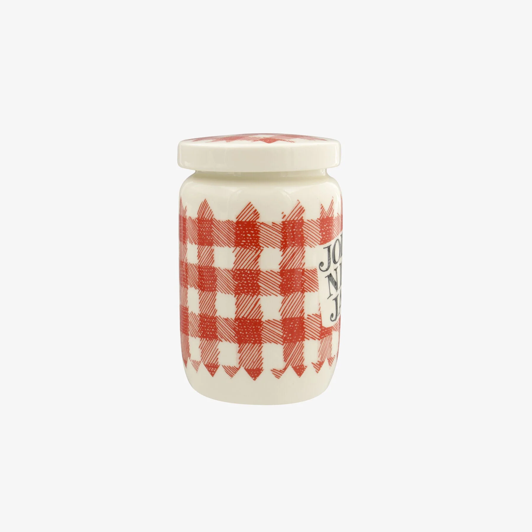 Red Gingham Jolly Nice Jam Medium Jam Jar With Lid - Image 4