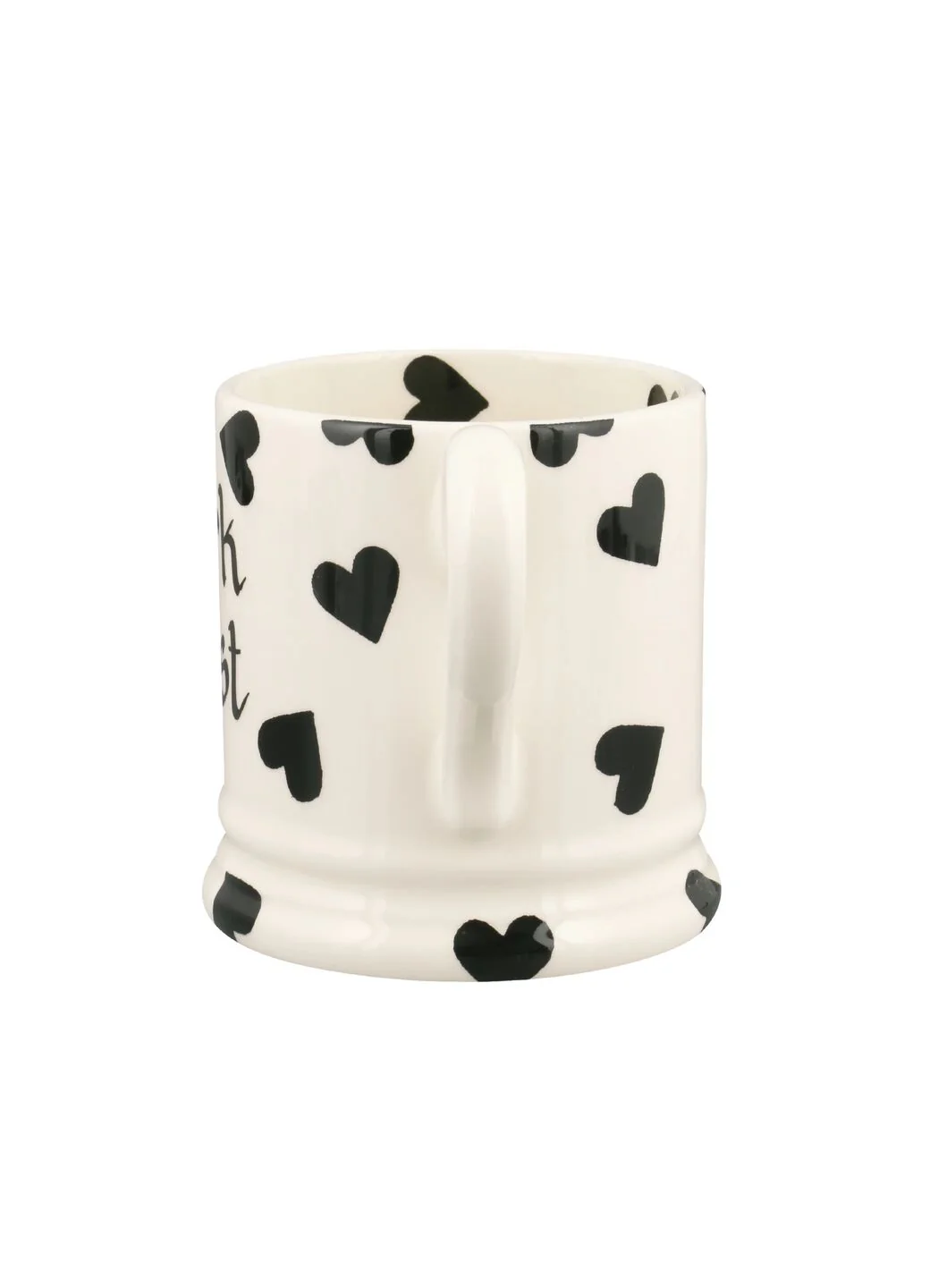 Personalised Black Hearts 1/2 Pint Mug - Image 3