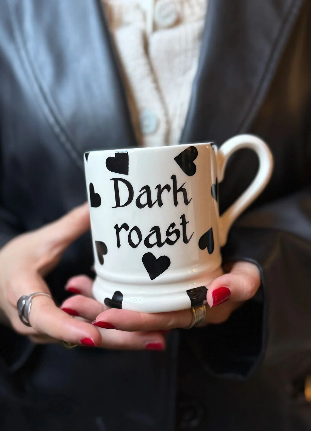Personalised Black Hearts 1/2 Pint Mug - Image 7