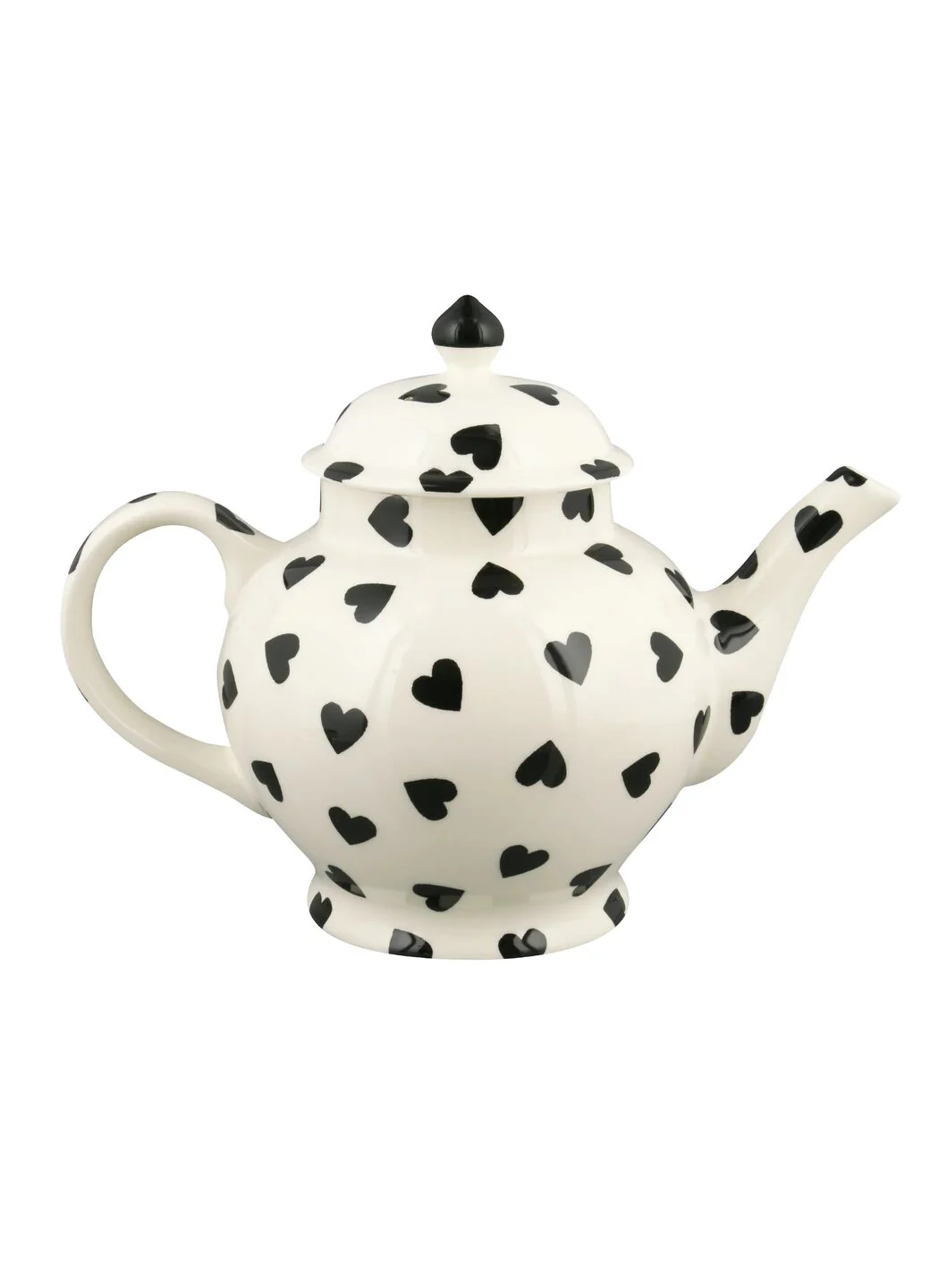 Personalised Black Hearts 4 Mug Teapot - Image 3