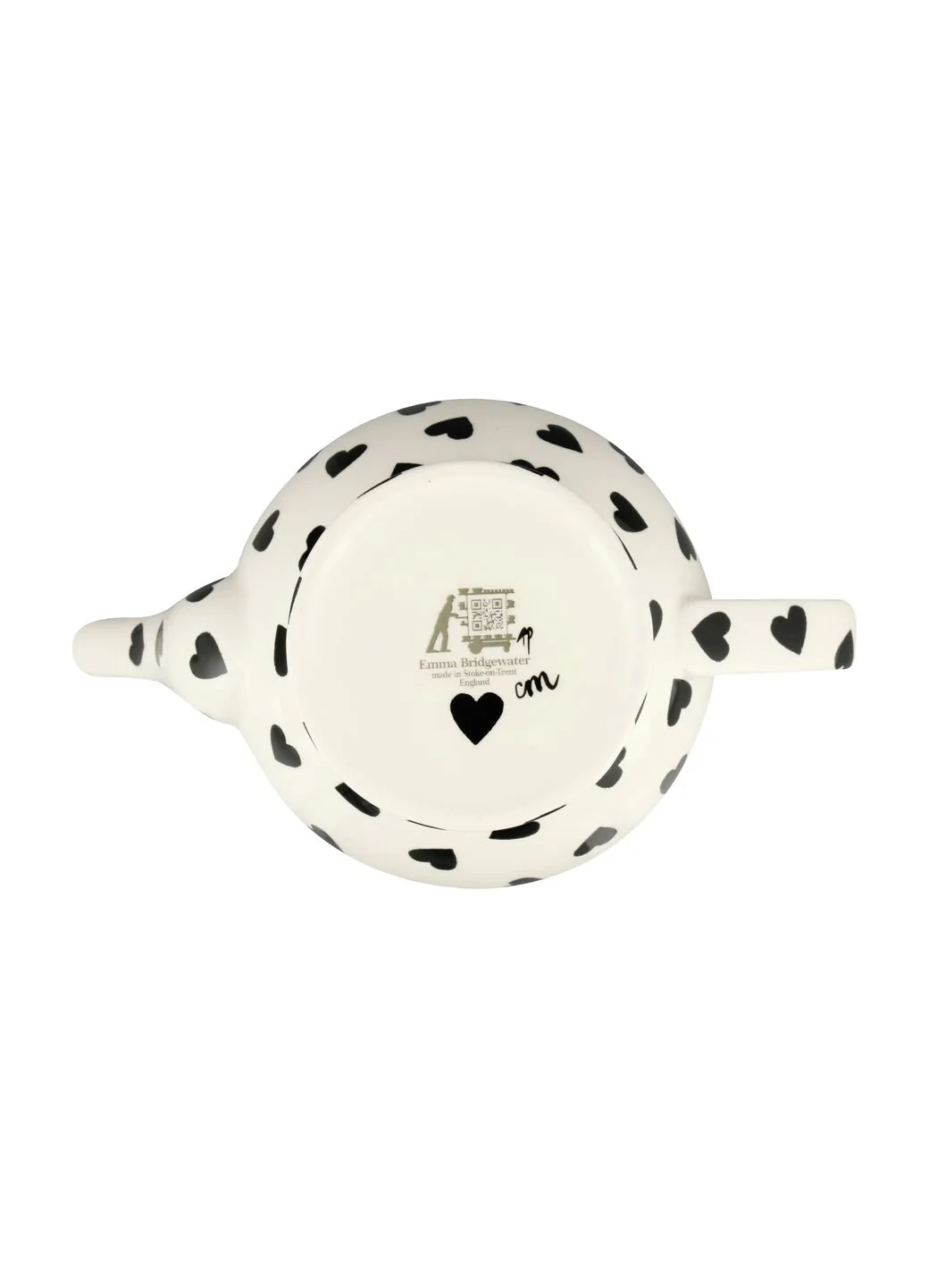 Personalised Black Hearts 4 Mug Teapot - Image 6
