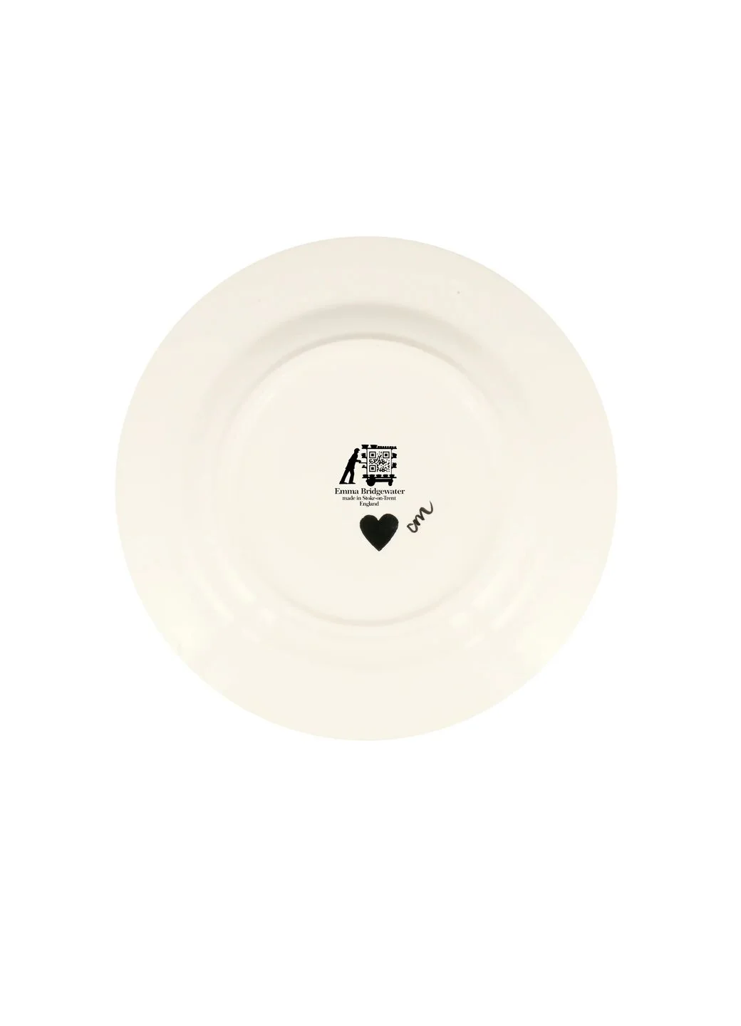 Personalised Black Hearts Medium Dinner Plate, 8.5 Inch - Image 2