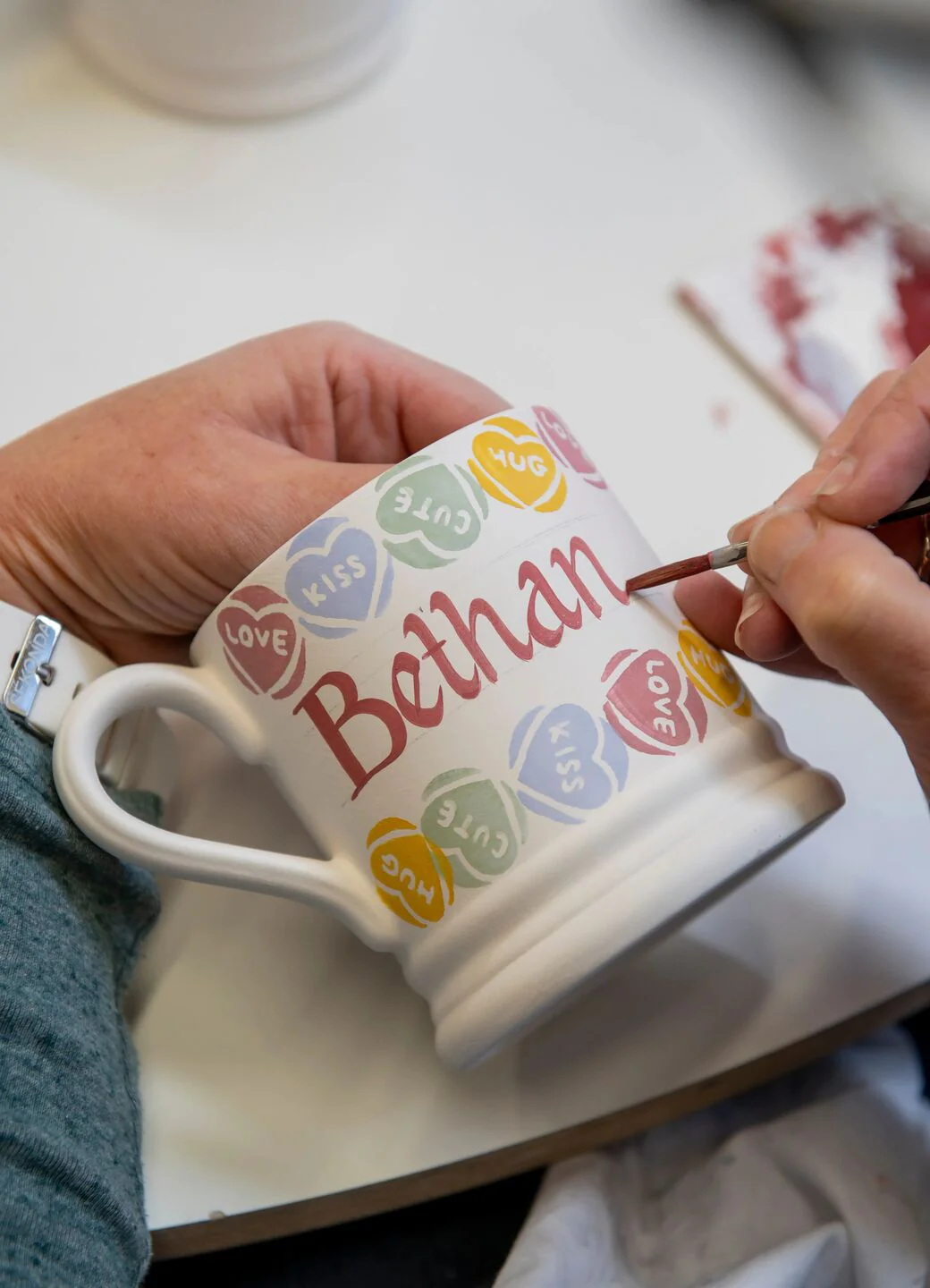 Personalised Love Hearts® 1/2 Pint Mug - Image 6