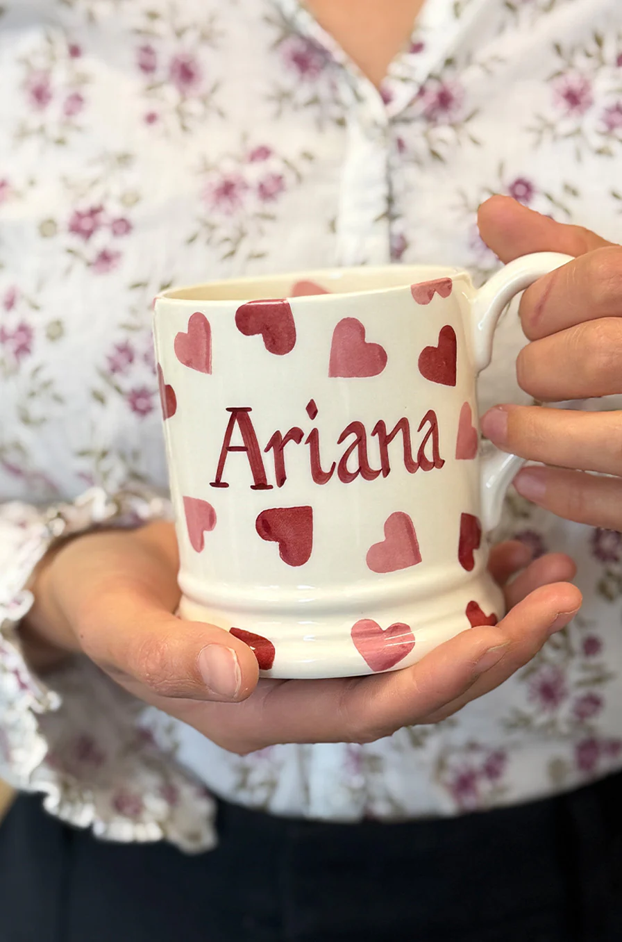 Personalised Pink Hearts 1/2 Pint Mug - Image 7