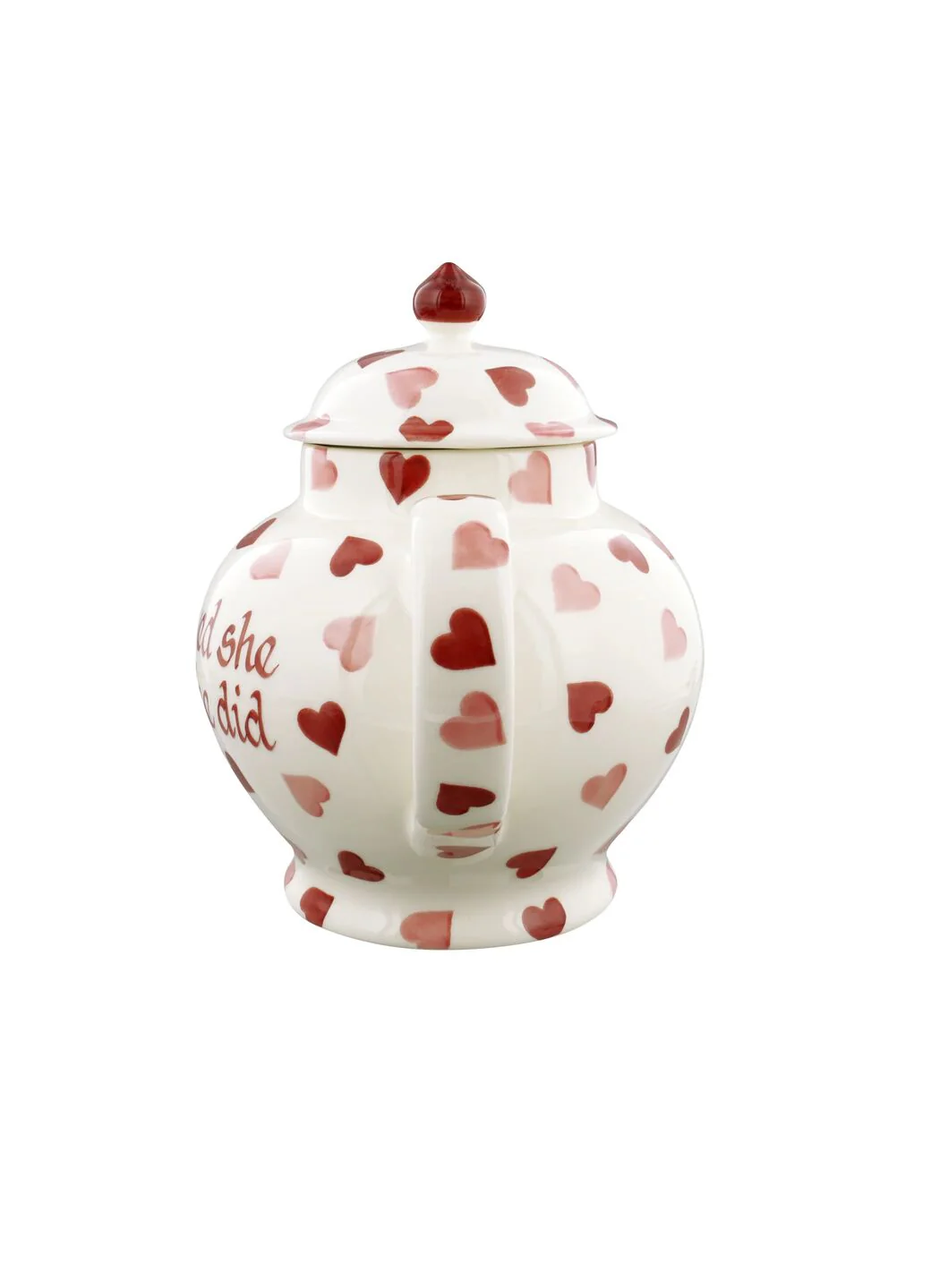 Personalised Pink Hearts 4 Mug Teapot - Image 3