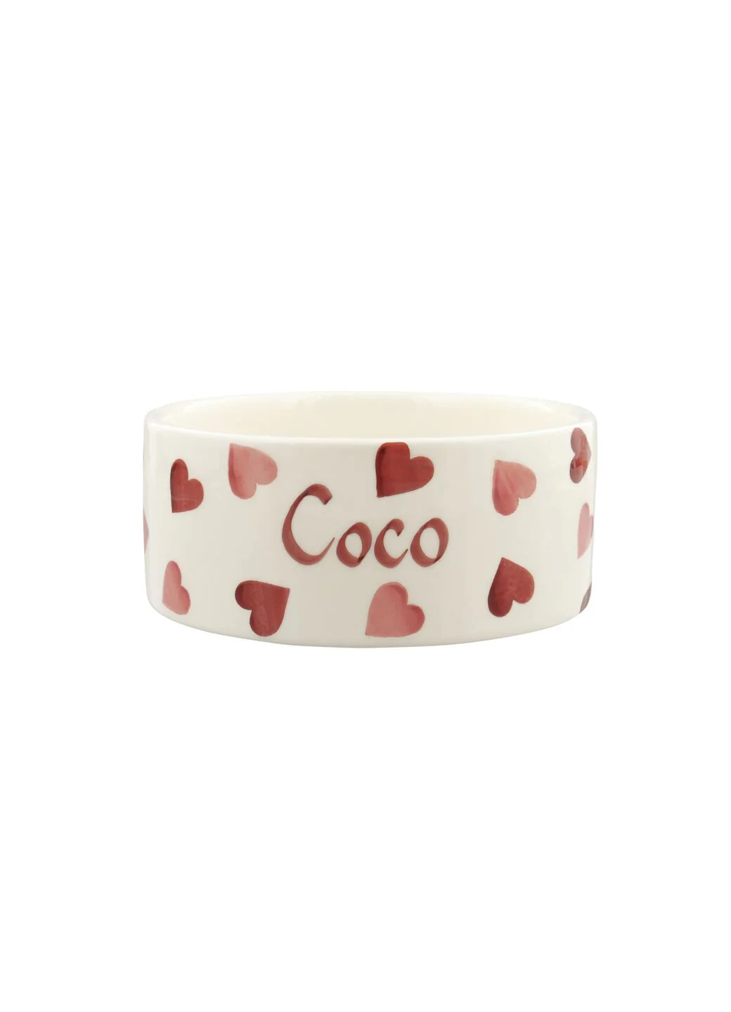 Personalised Pink Hearts Small Pet Bowl - Image 2