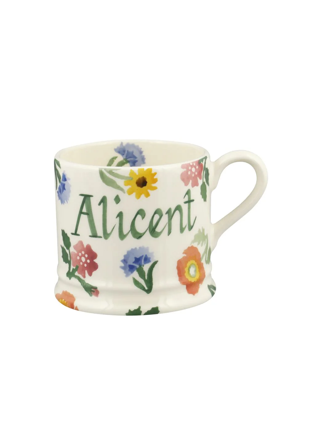 Personalised Poppies & Pinks Small Mug - Image 2