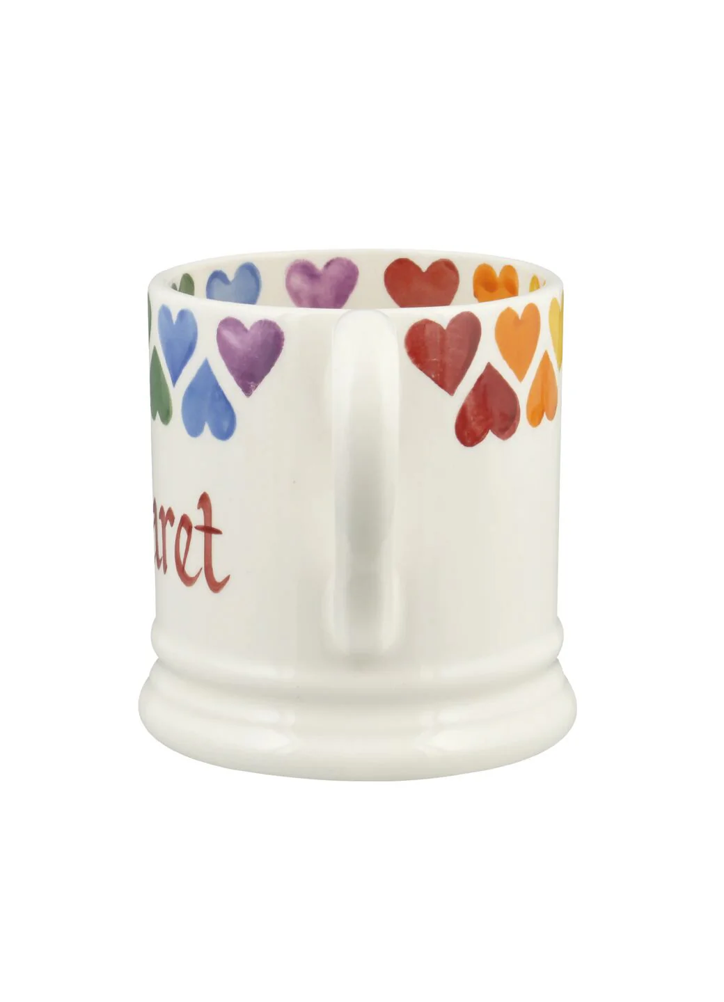 Personalised Rainbow Hearts 1/2 Pint Mug - Image 3