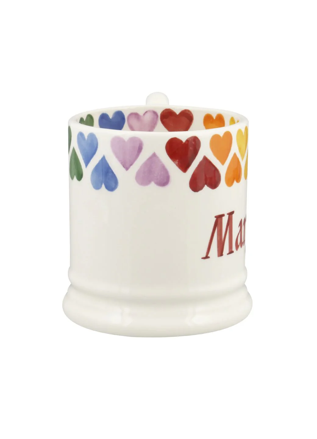Personalised Rainbow Hearts 1/2 Pint Mug - Image 4