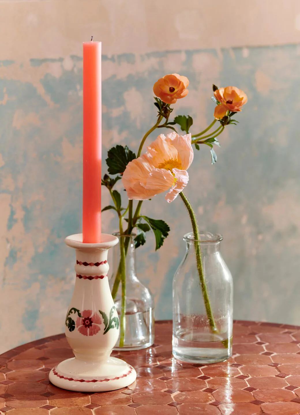 Pink Carnation Small Candlestick - Image 4
