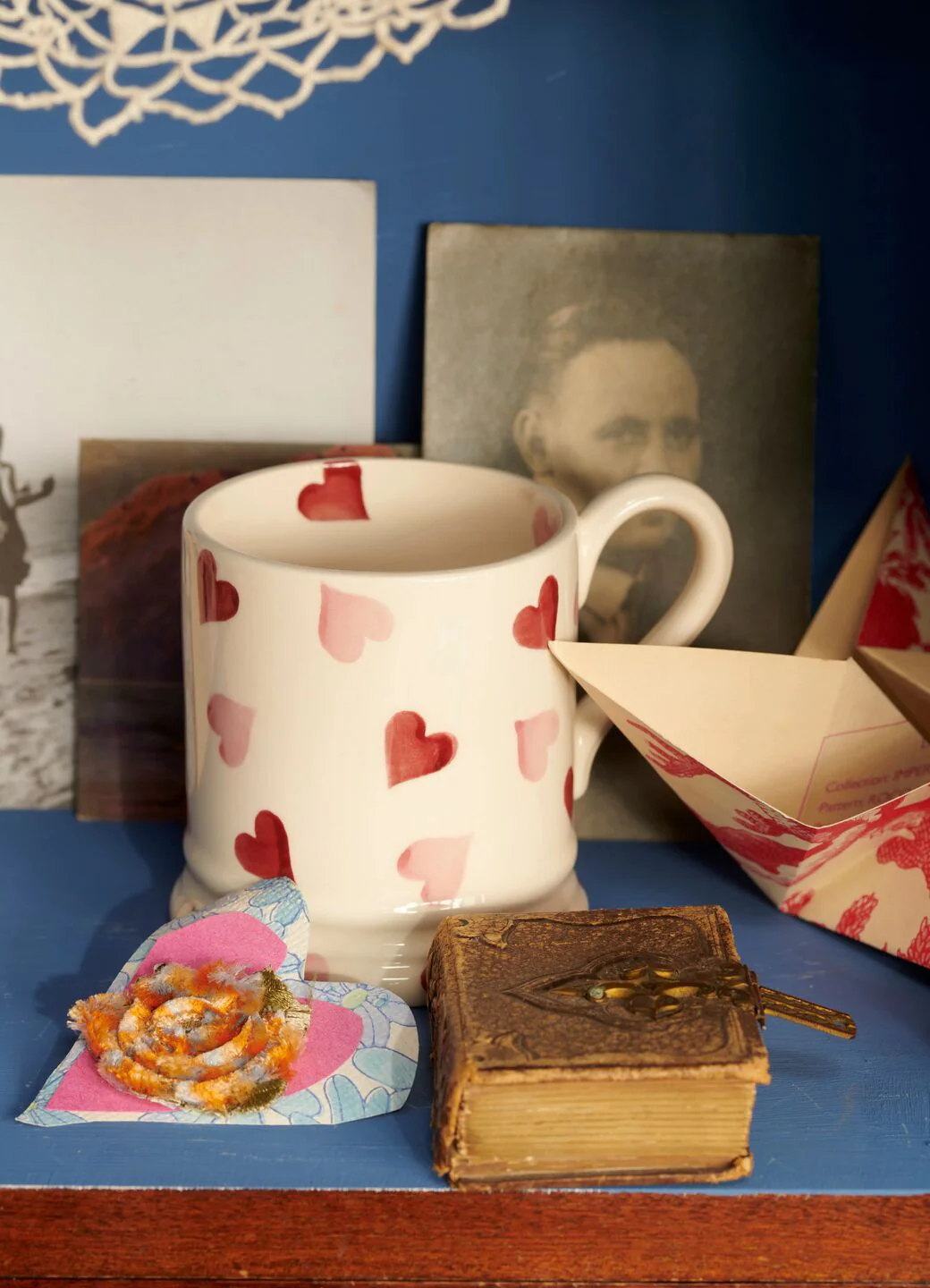 Pink Hearts 1/2 Pint Mug - Image 8