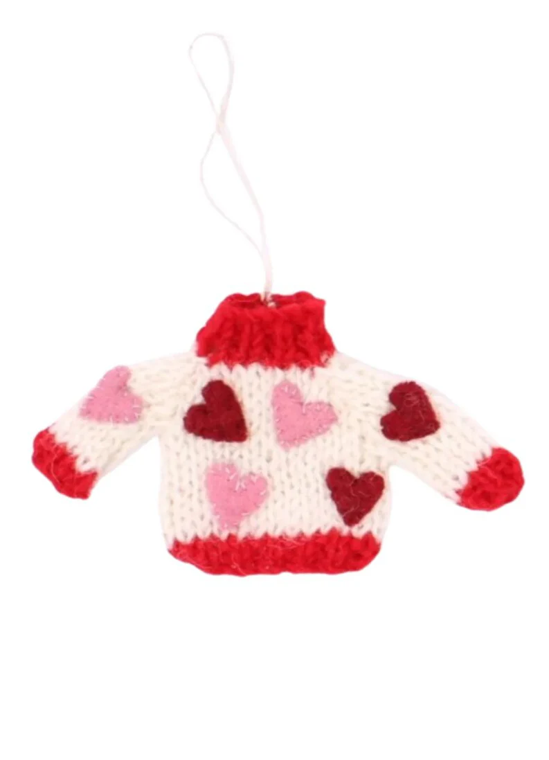 Pink Hearts Jumper Decoration - Image 2