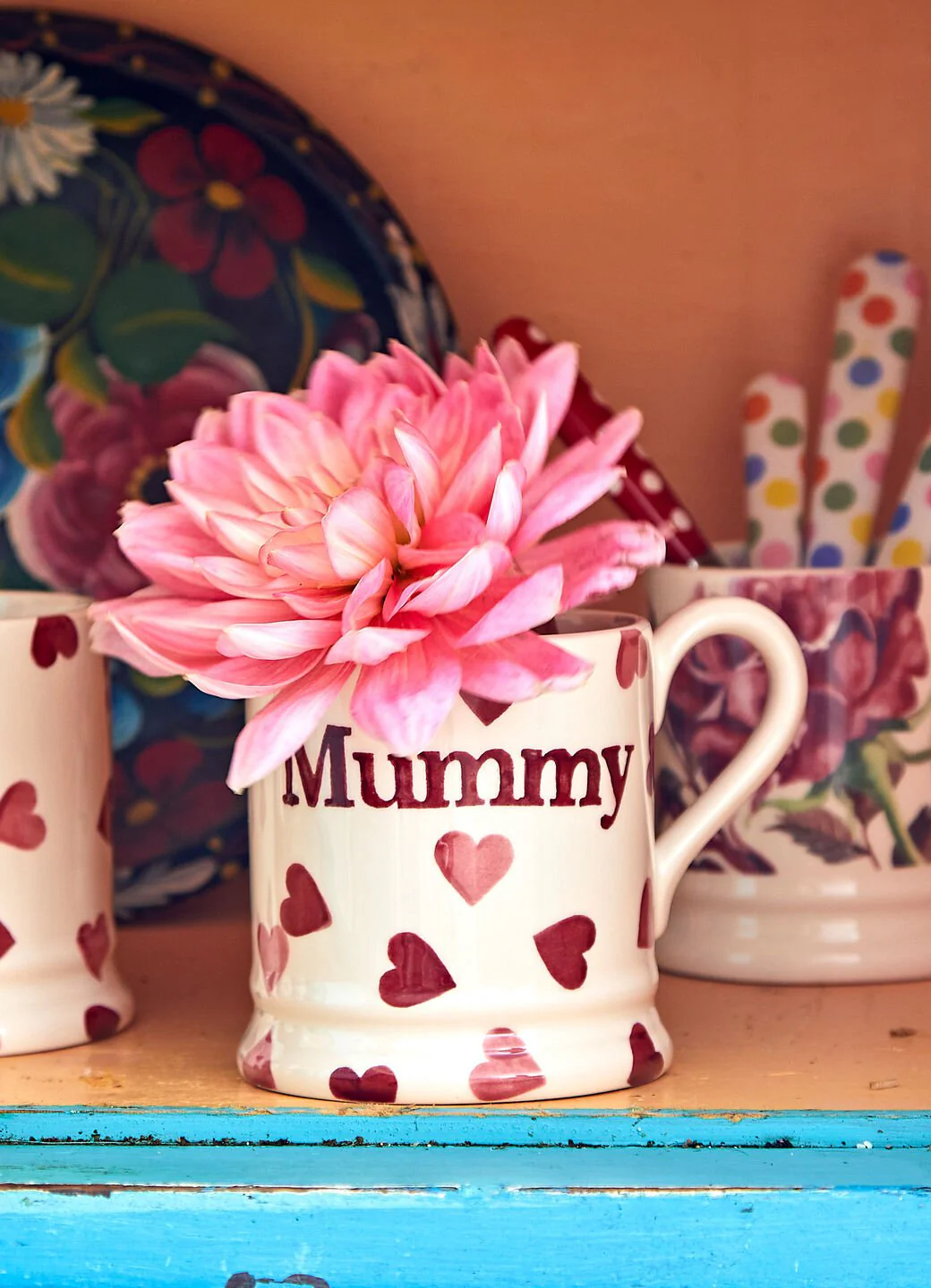 Pink Hearts Mummy 1/2 Pint Mug - Image 6