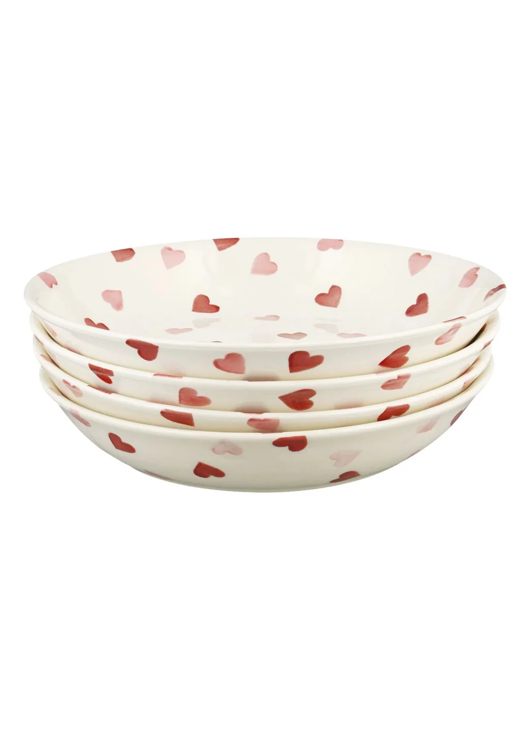 Pink Hearts Medium Pasta Bowl - Set of 4 - Image 2