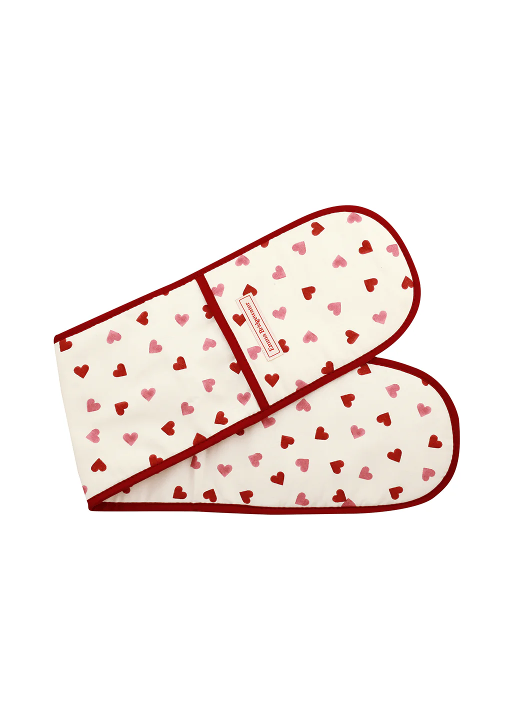 Pink Hearts Tea Towel & Double Oven Glove Set - Image 4