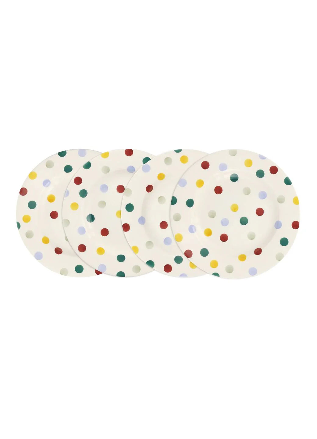 Polka Dot Medium Dinner Plate, 8.5 Inch - Set of 4 - Image 3