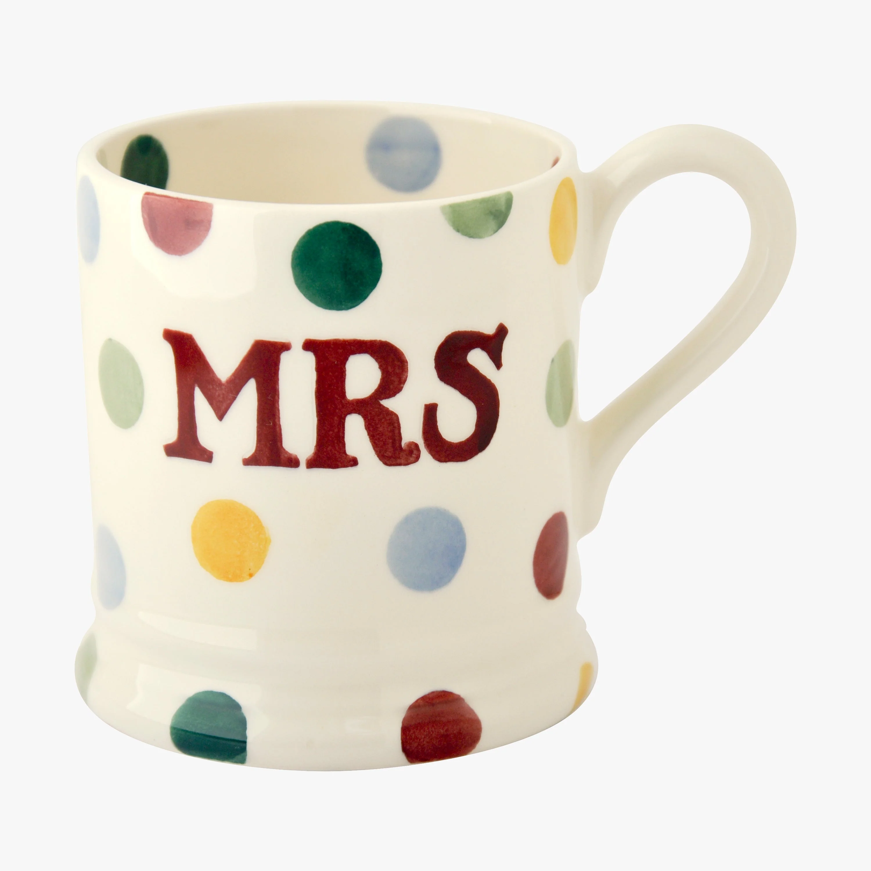 Polka Dot 'Mr & Mrs' Set of 2 1/2 Pint Mugs Boxed - Image 4