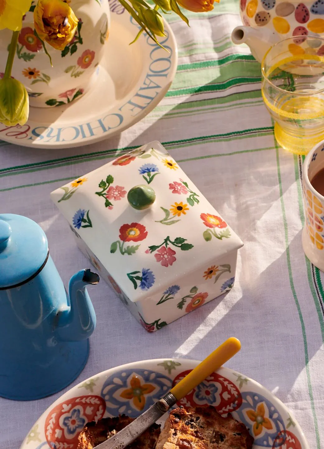 Poppies & Pinks Small Butter Dish - Image 7