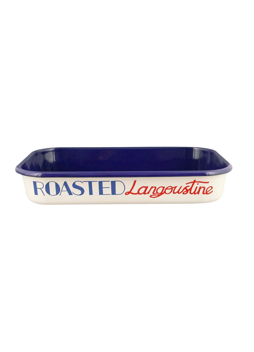 Red & Blue Toast 34Cm Enamel Roasting Tray - Image 3