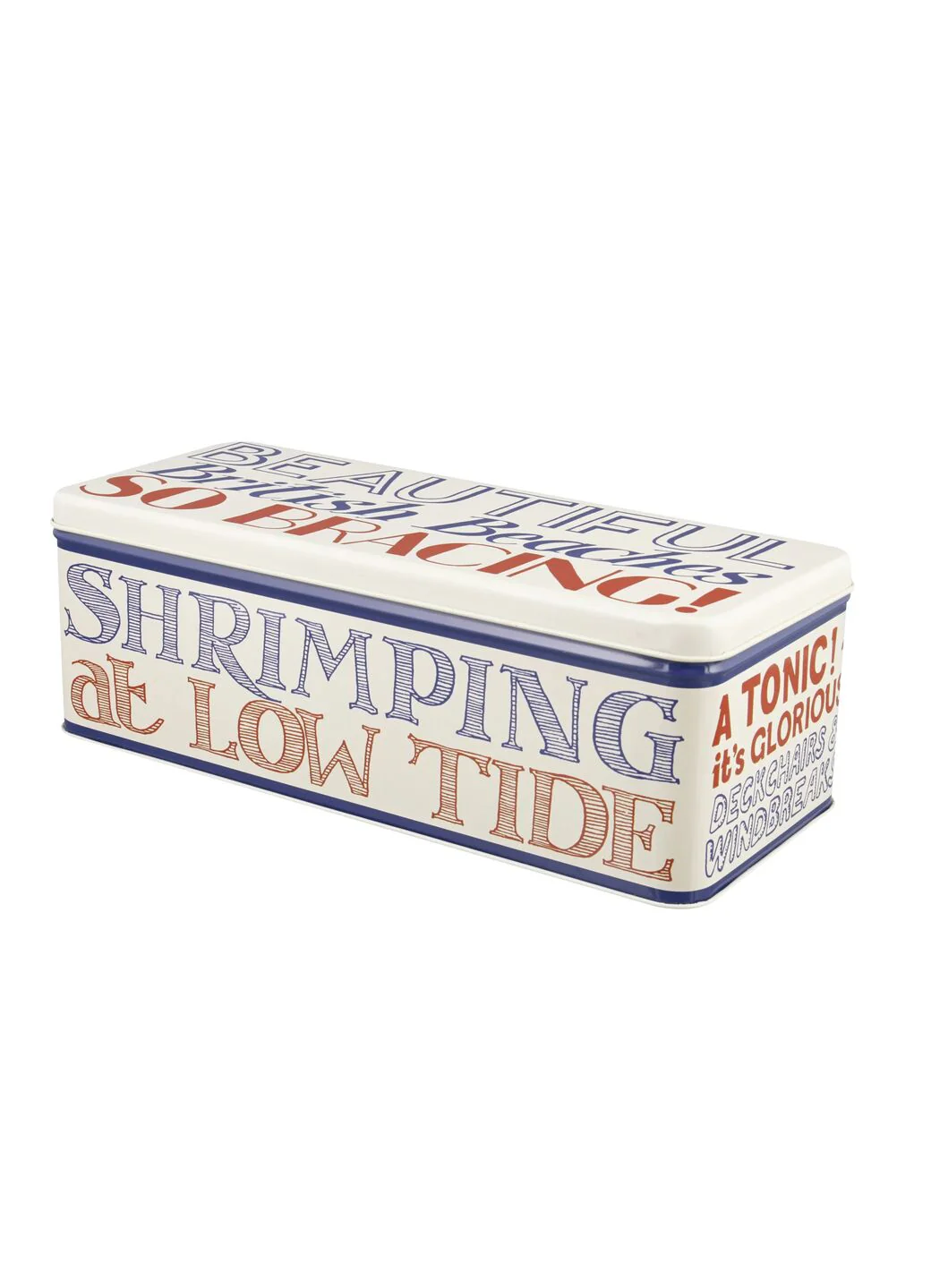 Red & Blue Toast Long Deep Rectangular Tin - Image 2
