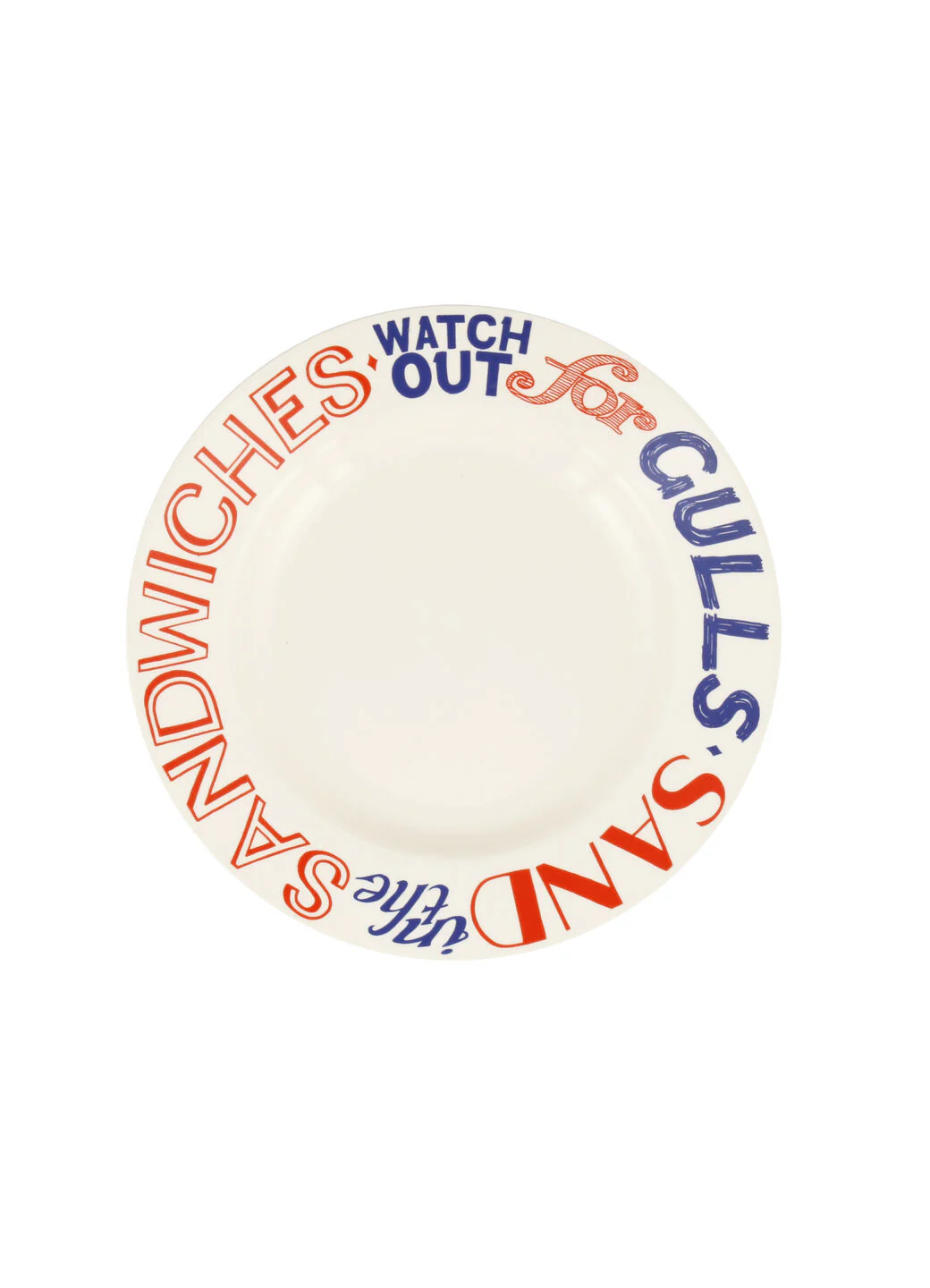 Red & Blue Toast Medium Dinner Plate, 8.5 Inch - Image 2