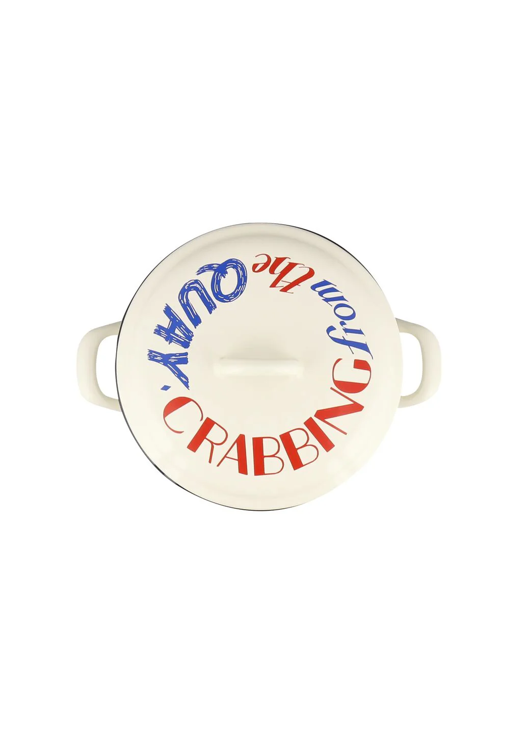 Red & Blue Toast Medium Enamel Cooking Pot - Image 4