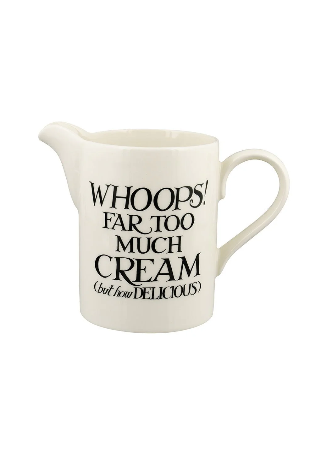 Seconds Black Toast Cream Medium Straight Jug - Image 2