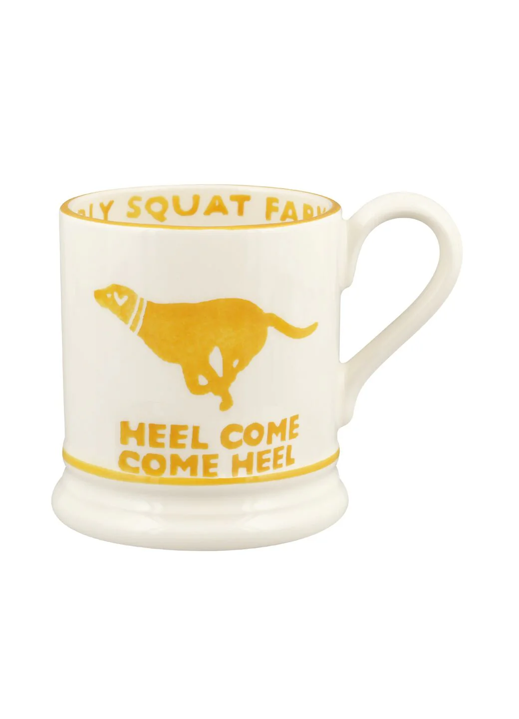 Seconds Diddly Squat Farm: Come Heel 1/2 Pint Mug - Image 3
