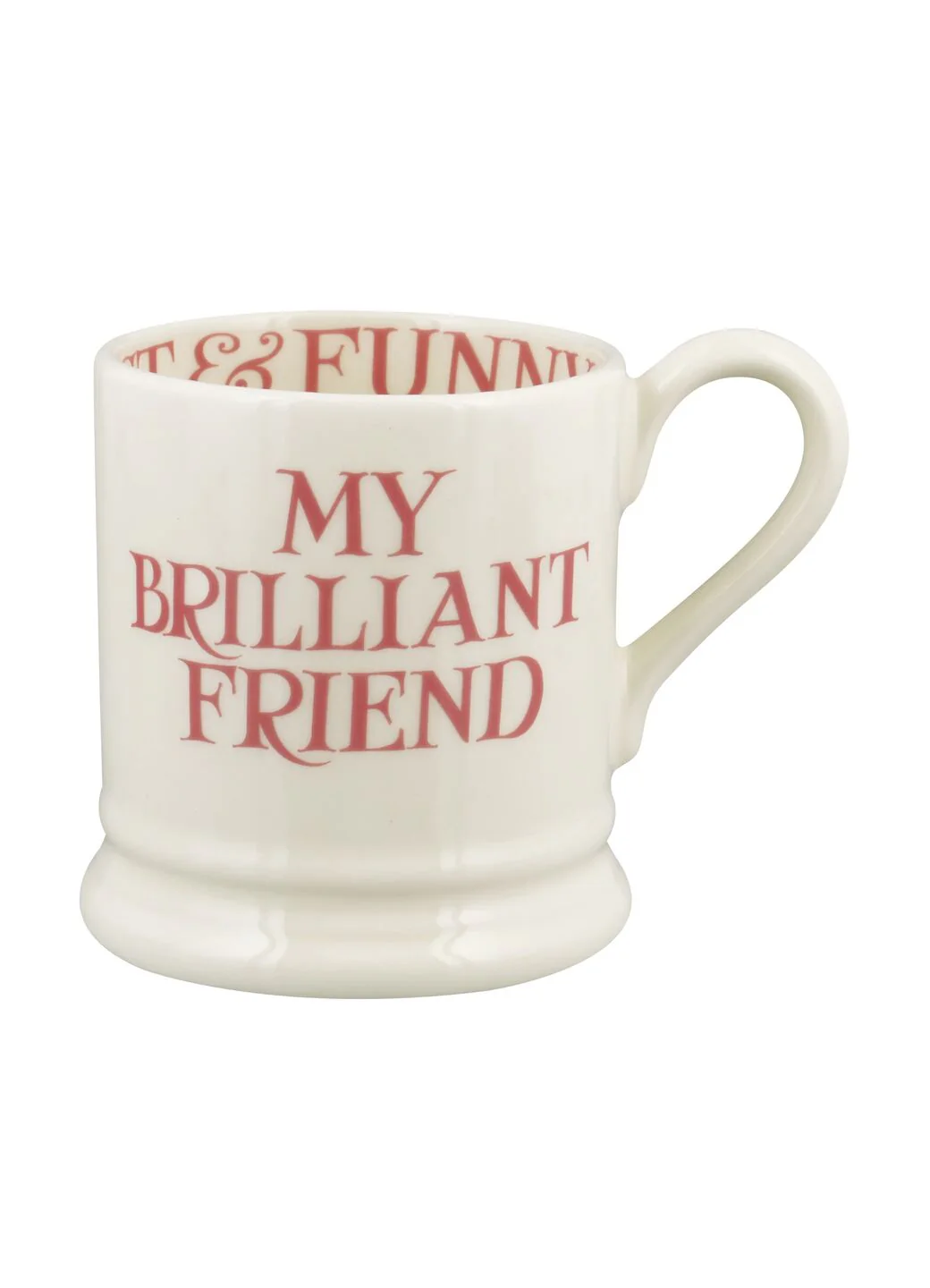 Seconds Pink Toast My Brilliant Friend 1/2 Pint Mug - Image 2