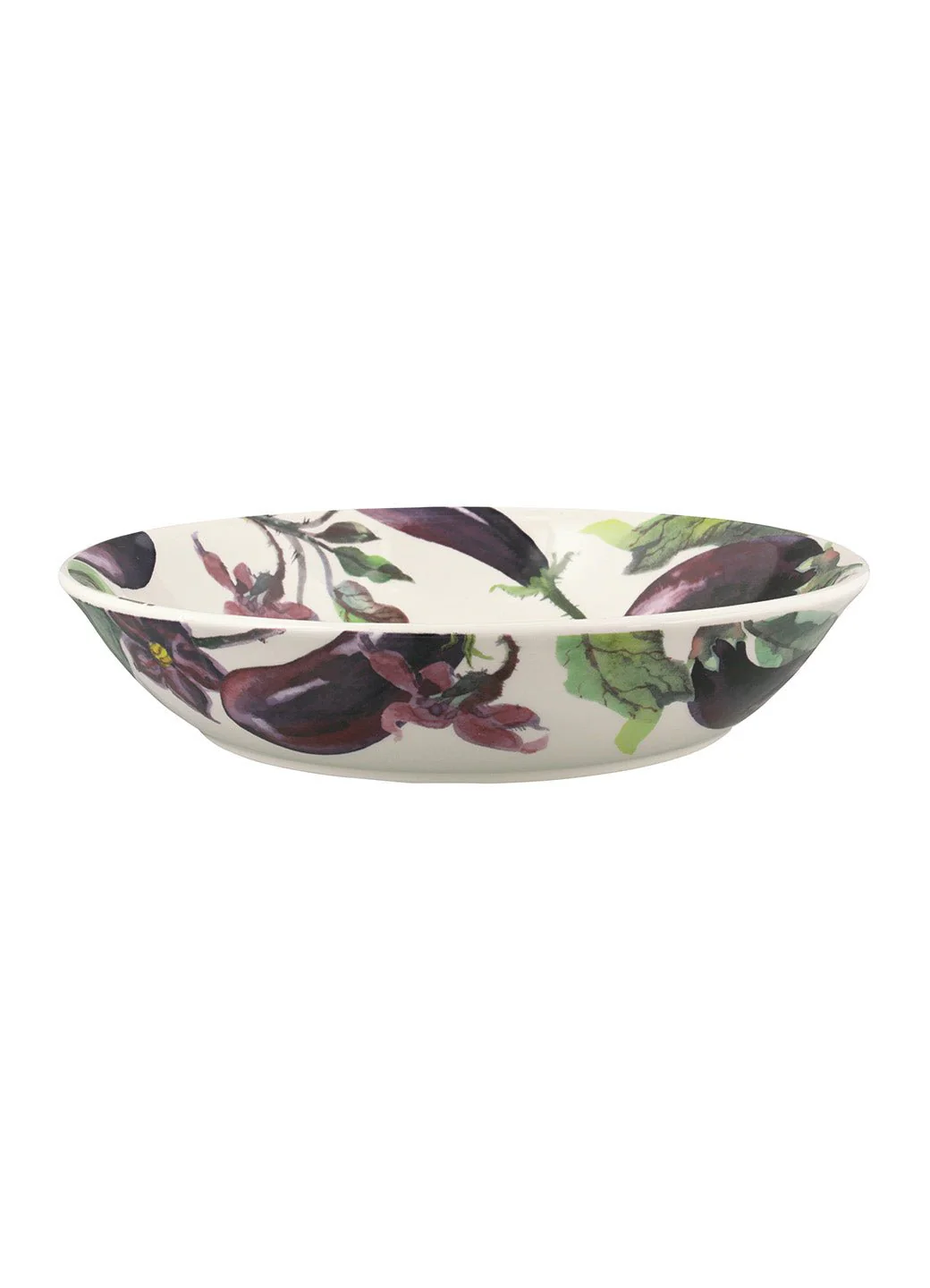 Seconds Vegetable Garden Aubergine & Flowers Medium Pasta Bowl - Image 2